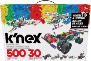 Image of K'NEX Classics 500 Pc/ 30 Model Wings and Wheels Construction Kit