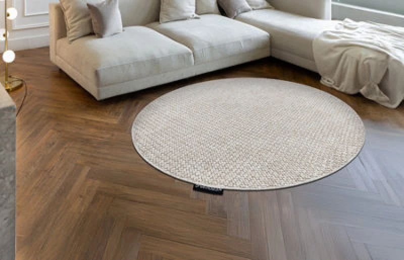 Image of RugsX Carpet Casablanca Loop Circle Beige Loop, Soft Circle 80 Cm