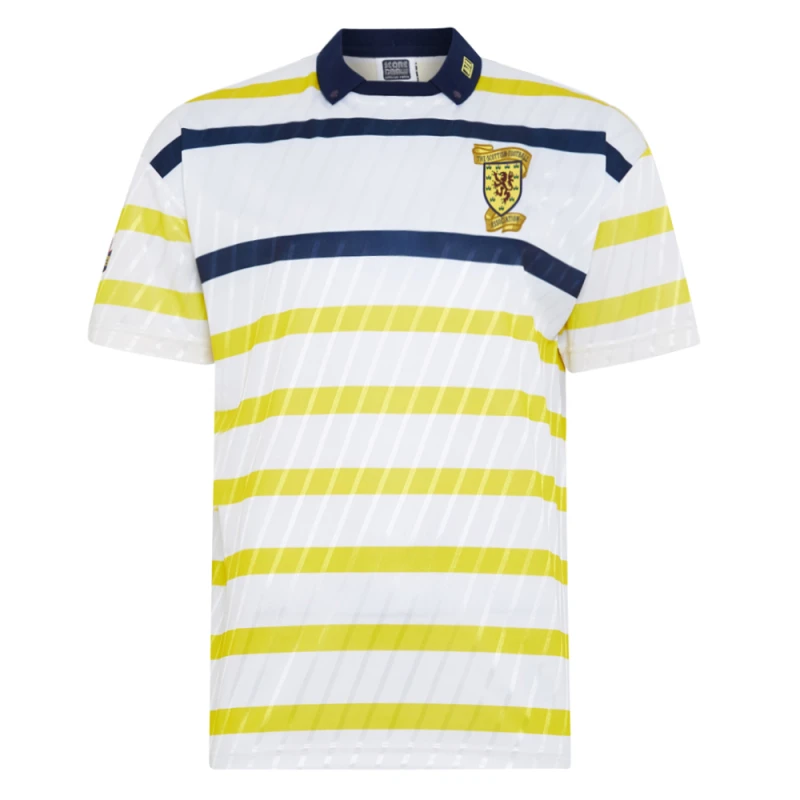 Image of Score Draw Scotland 1990 Away Retro Football Shirt SCOT90APYSS-M M Mens Sportswear