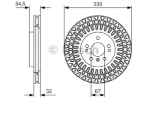 Image of Bosch Brake disc 0 986 479 D08 Brake rotor,Brake discs MERCEDES-BENZ,M-Klasse (W166),GLE (W166),GLE Coupe (C292)