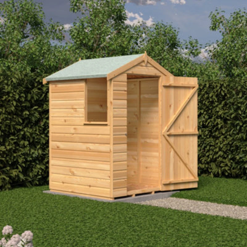 Image of Shire Shetland 4X4ft Shiplap Shed With One Window And Single Door