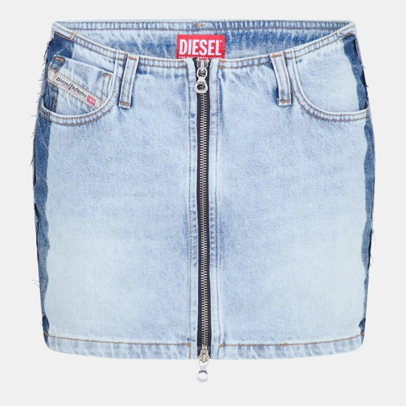 Image of Diesel Womens Mini Skirt Blue Denim female 23 L32
