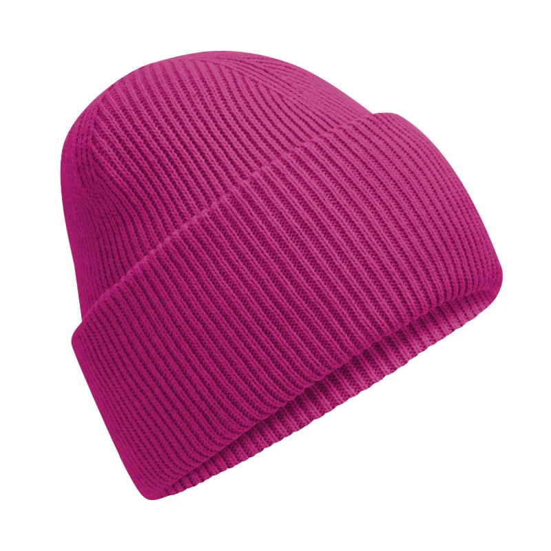Image of Beechfield Beechfield Men Classic Deep Cuffed Beanie in Fuchsia Fuchsia One Size Male 5063470574407
