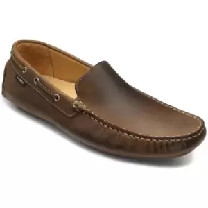 Image of Loake Mens Donington Moccasins Shoes Brown Nubuck Leather 9 (EU43)