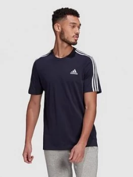 Image of adidas 3-stripe T-Shirt, Ink Size M Men