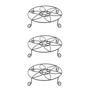 Image of Iron Plant Pot Stands - Set of 3 M&amp;W