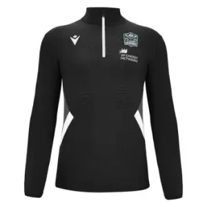 Image of Macron Glasgow Warriors 23/24 quarter Zip Midlayer - Black