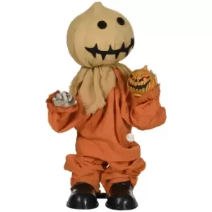 Image of HOMCOM 80cm Halloween Scarecrow Decoration, Outdoor Activated Prop with Light Up Eyes, Sound Activated