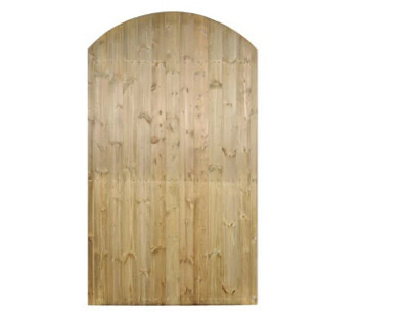 Image of Burbage Iron Craft Carla Flat Bow Top Single Timber Gate 900mm Wide X 1800mm High - Tongue & Groove Close Boarded Ca42