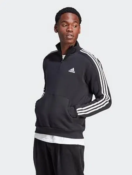 Image of adidas 3 Stripe Zip Top Mens - Size S