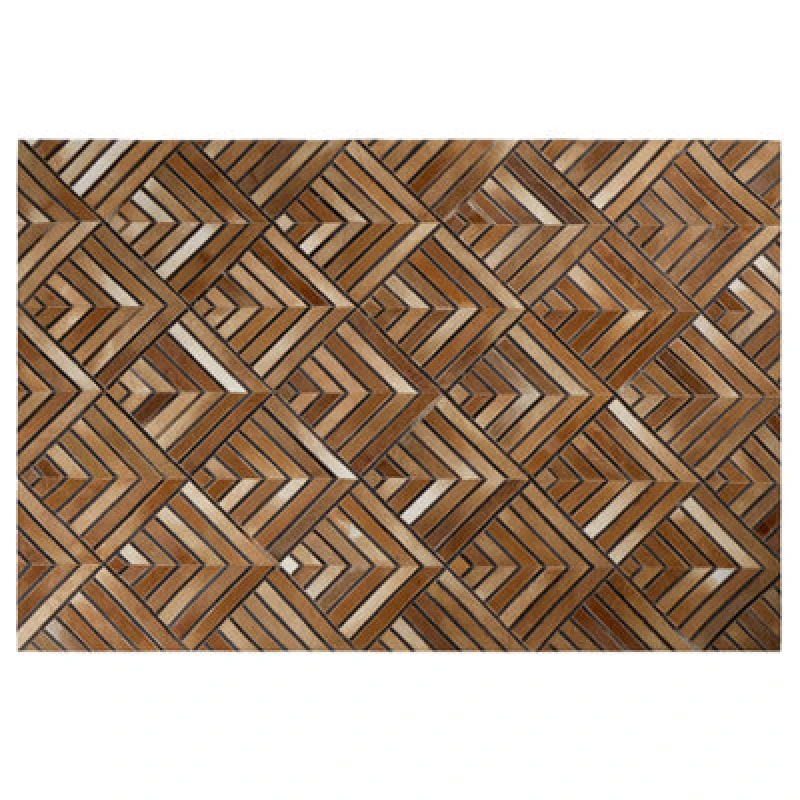 Image of Beliani Rug Tekir Brown 160 X 230 Cm Leather