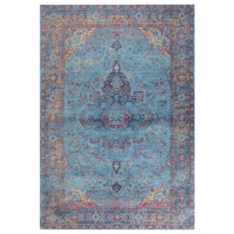 Image of Beliani Rug Kansu Blue 160 X 230 Cm Cotton