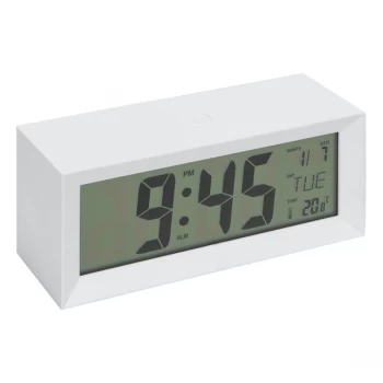 Image of WILLIAM WIDDOP LCD Multifunction Alarm Clock - White