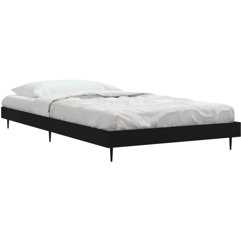 Image of VIDAXL Vidaxl - Bed Frame without Mattress Black 90x200cm Engineered Wood 8720845797553