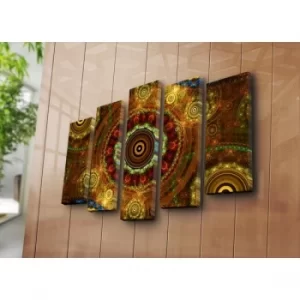 Image of 5PATK-248 Multicolor Decorative Canvas Painting (5 Pieces)