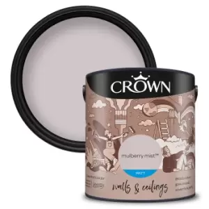 Image of Crown Matt Emulsion Paint Mulberry Mist - 2.5 litres