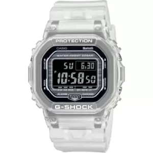 Image of Mens Casio 'G-Shock' Clear and Black Plastic/Resin Quartz Watch