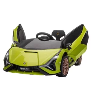 Image of Homcom Lamborghini SIAN Ride On Electric Car 12V, Green
