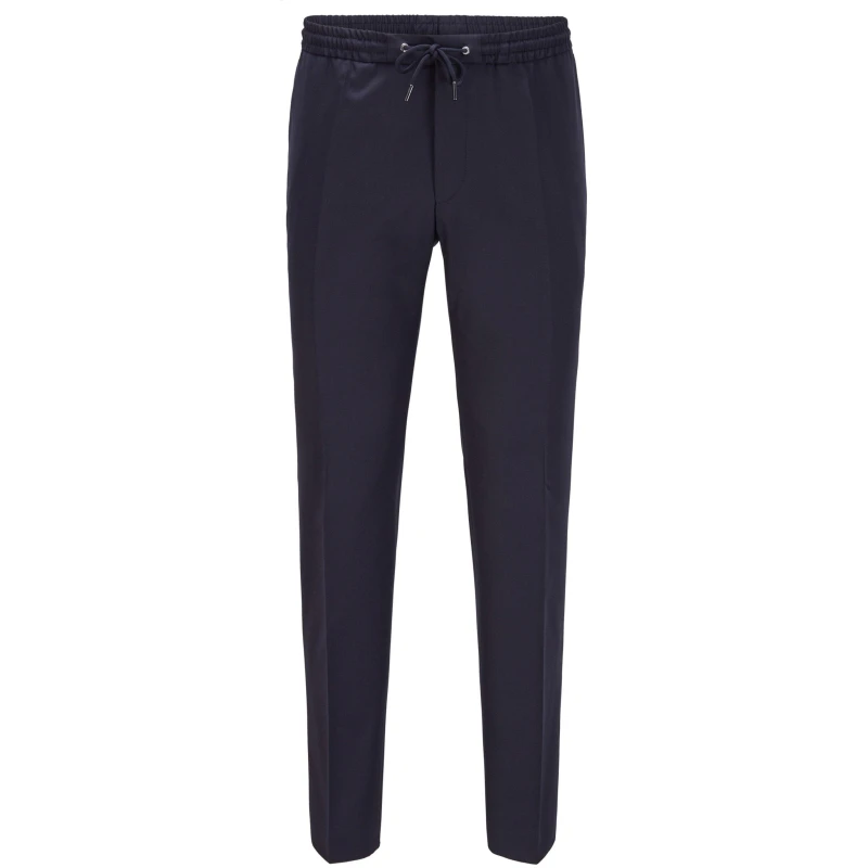 Image of Boss Mens Banks Slim Fit Trousers Dark Blue male 38W R