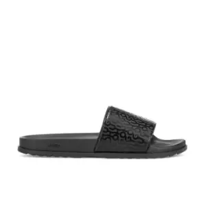 Image of Hugo AOP Matching Pool Slides - Black