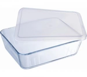 Image of Pyrex Cook and Store Classic Rectangular 0.3-litre Dish with Lid Clear