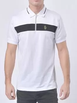 Image of Luke 1977 Zip Lock Polo Shirt - White, Size S, Men