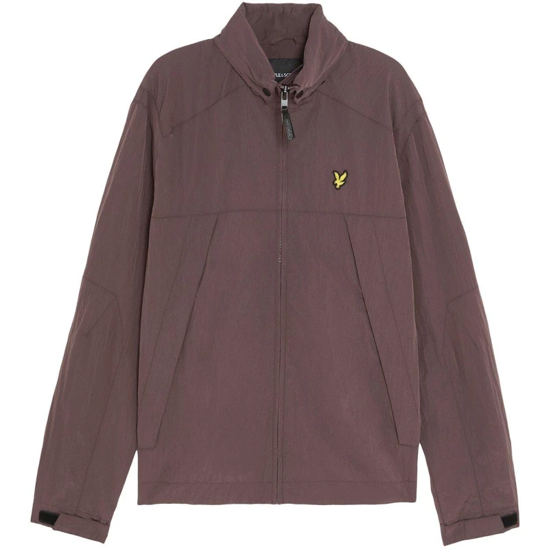 Image of Lyle and Scott Mens Fold Hood Weather-Resistant Barn Jacket Espresso male L