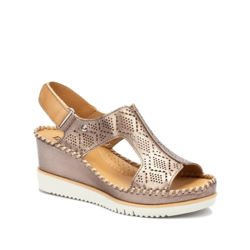 Image of Pikolinos Aguadulce W3Z-1775C1 Leather Womens Comfort Sandals - Stone - Size:UK 6-6.5