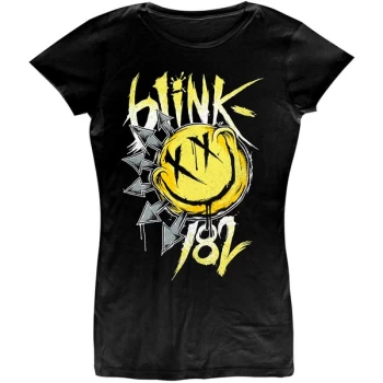 Image of Blink-182 - Big Smile Womens Medium T-Shirt - Black