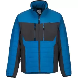 Image of Portwest WX3 Mens Hybrid Baffle Jacket Persian Blue S