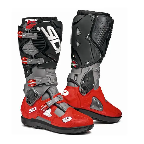 Image of Sidi Crossfire 3 SRS MX Boots Grey Red Black Size 42