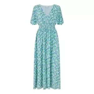 Image of Yumi Green Ditsy Print Maxi Dress - Green
