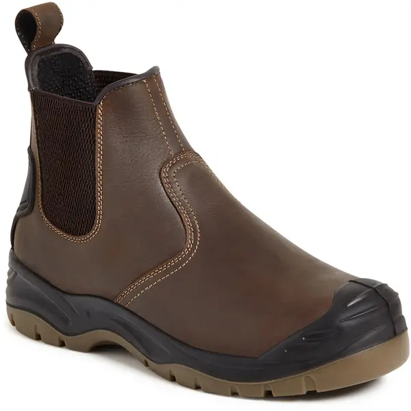 Image of Apache AP71 Safety Dealer Boots Brown Size 5