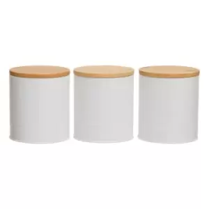 Image of Interiors By PH Set Of Three White Canisters