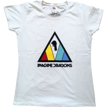 Image of Imagine Dragons - Triangle Logo Womens Medium T-Shirt - White