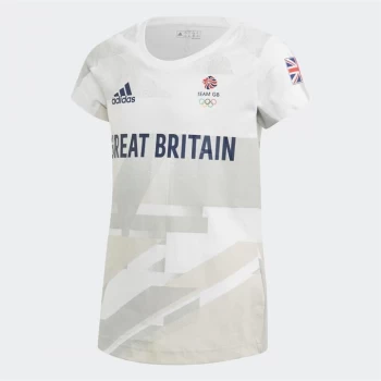 Image of adidas Team GB Graphic T Shirt Junior - White/Grey