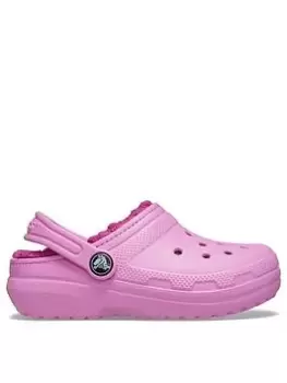 Image of Crocs Classic Lined Clog, Pink, Size 9 Younger