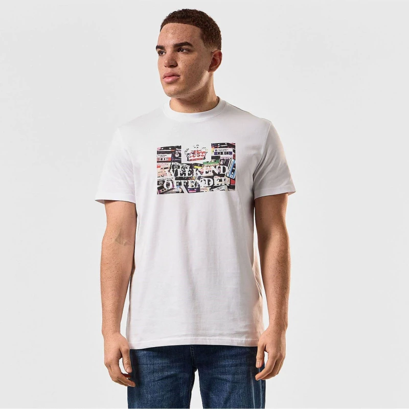 Image of Weekend Offender Keyte Graphic T-Shirt White M