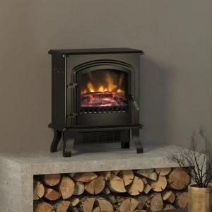 Image of BeModern Colman Freestanding Electric Stove Fire in Matte Black