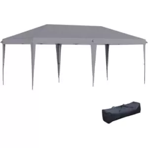 Image of Outsunny - 3 x 6m Pop Up Gazebo Patio Party Event Heavy Duty Canopy Grey - Grey