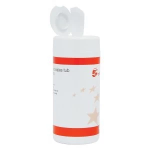 Image of 5 Star Office Whiteboard Wipes Tub 100 Sheets