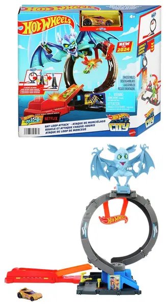Image of Hot Wheels City Bat Tire Shop Vehicle Playset