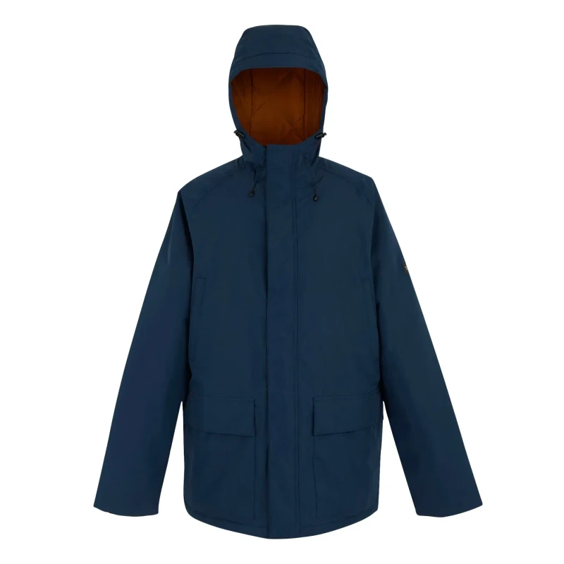Image of Regatta Regatta Men Savon Hooded Waterproof Breathable Insulated Jacket in Blue Size: Medium Blue M Male 5063516100881