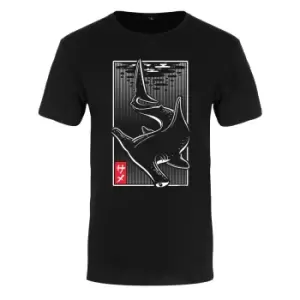 Image of Unorthodox Collective Mens Oriental Hammerhead Shark T-Shirt (XL) (Black/White)