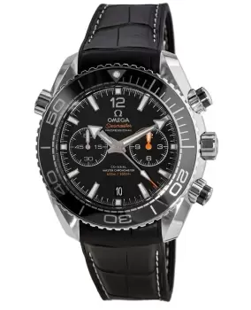 Image of Omega Seamaster Planet Ocean 600M Chronograph 45.5mm Black Dial Leather Strap Mens Watch 215.33.46.51.01.001 215.33.46.51.01.001