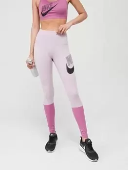 Image of Nike NSW The One Dance High Rise Leggings - Pink/Purple, Pink/Purple Size XL Women