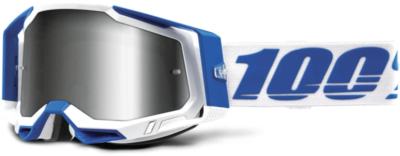 Image of 100% Racecraft II Isola Motocross Goggles, white-blue for Men