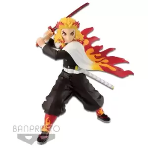 Image of Banpresto Demon Slayer: Kimetsu No Yaiba Vibration Stars-Tanjiro Kamado & Kyojuro Rengoku (B:Kyojuro Rengoku) Statue