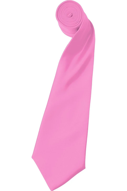 Image of Premier Premier Men Plain Satin Tie (Narrow Blade) Pack of 2 in Pink Pink One Size Male 5059269153205