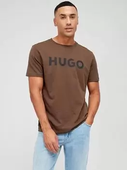 Image of Hugo Dulivio Logo Dark Green T-Shirt